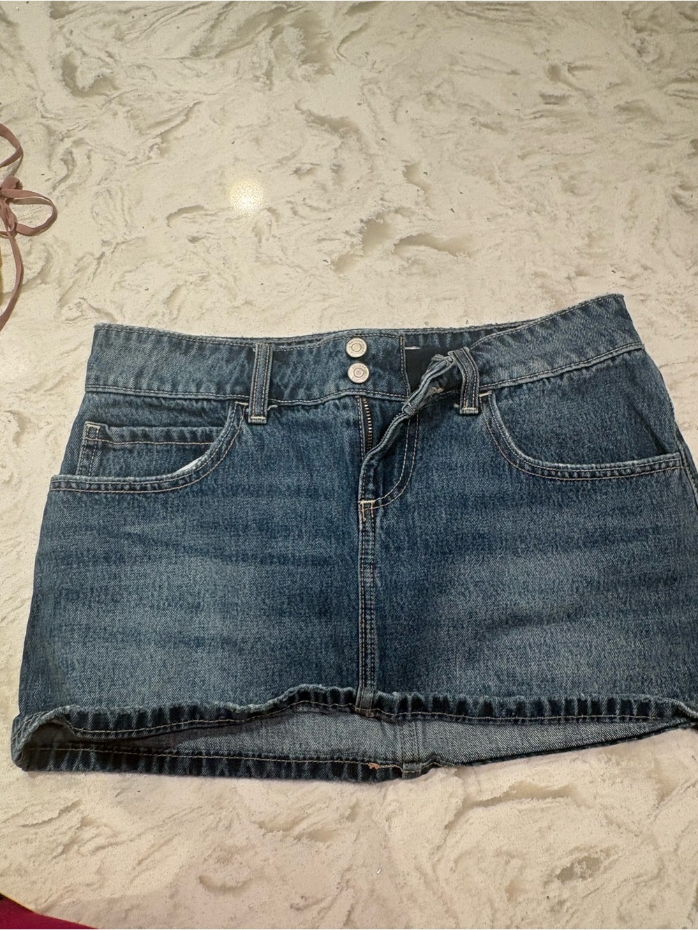 Hollister Blue Denim Mini Skirt